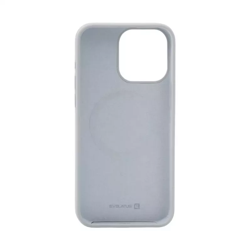 Evelatus Apple iPhone 15 Pro Max Funda de silicona Premium MagSafe Soft Touch New Function gris azulado