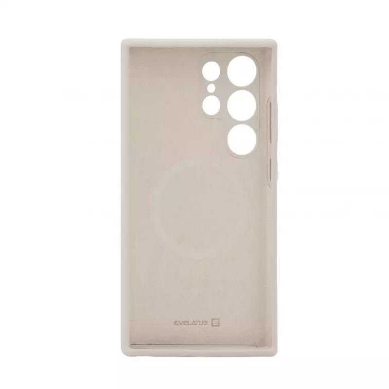 Evelatus Samsung Galaxy S24 Ultra Funda de silicona Premium MagSafe Soft Touch gris