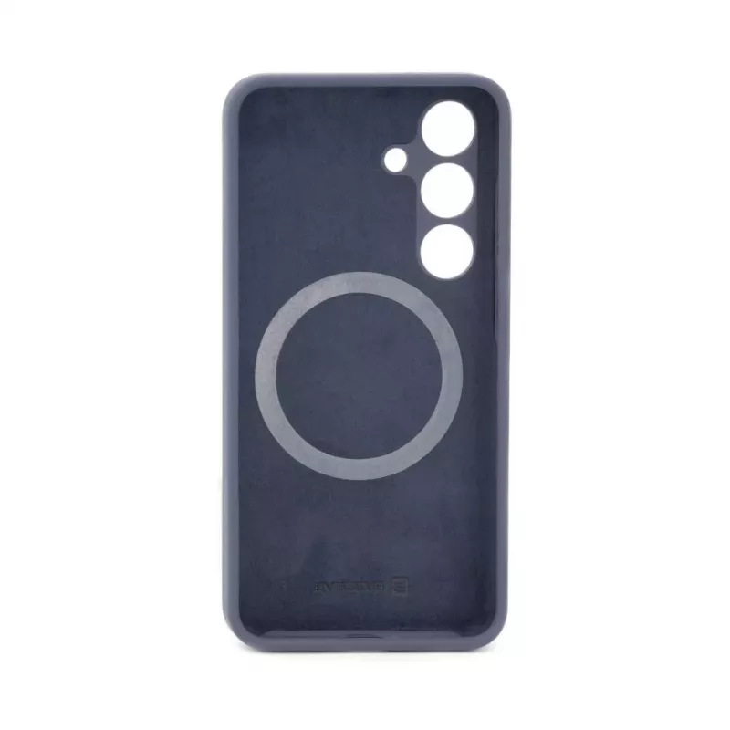 Evelatus Samsung Galaxy S24 Funda de silicona Premium MagSafe Soft Touch azul medianoche