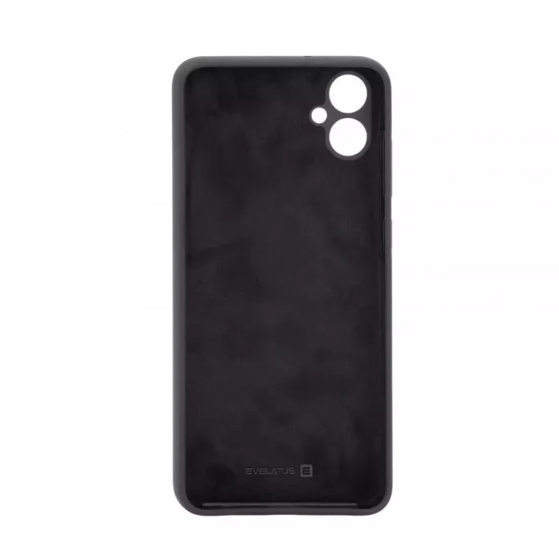 Evelatus Samsung Galaxy A05 Funda de silicona Premium Soft Touch negra