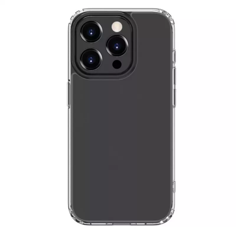 Evelatus Apple iPhone 15 Pro Max Funda de silicona militar antichoque TPU transparente