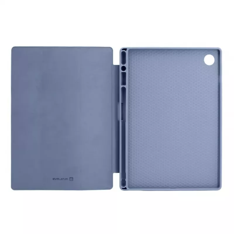 Evelatus Galaxy Tab A8 10.5 Funda para tablet con interior de imitación de microfibra gris lavanda