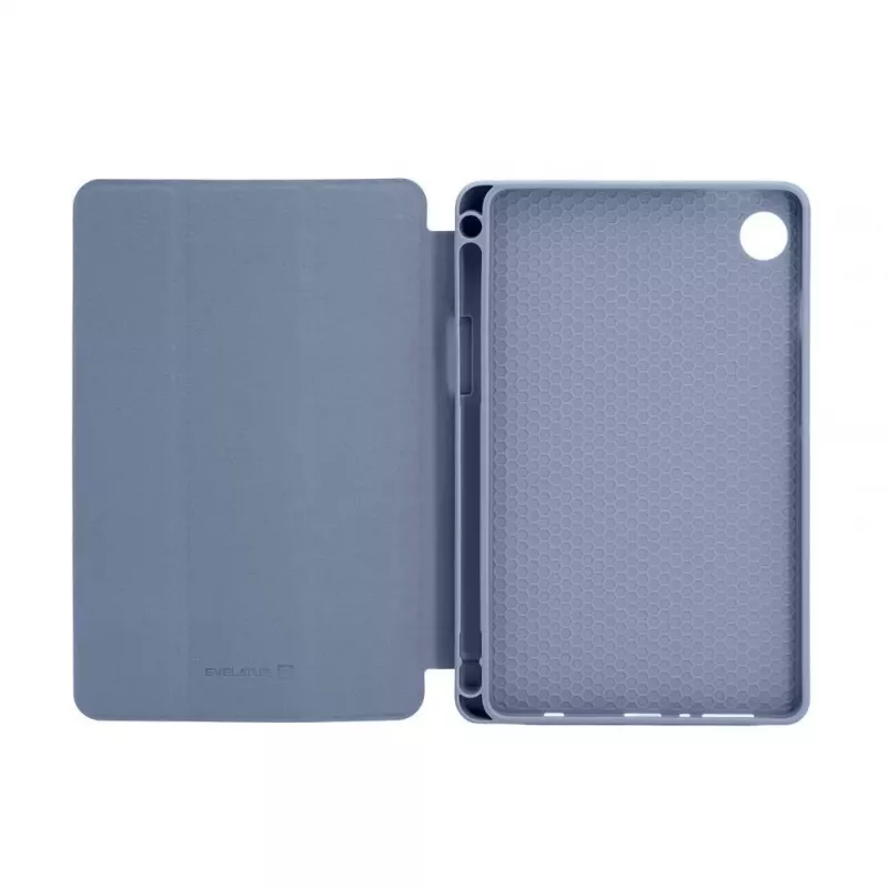 Evelatus Galaxy Tab A9 Funda para tablet con interior de imitación de microfibra gris lavanda
