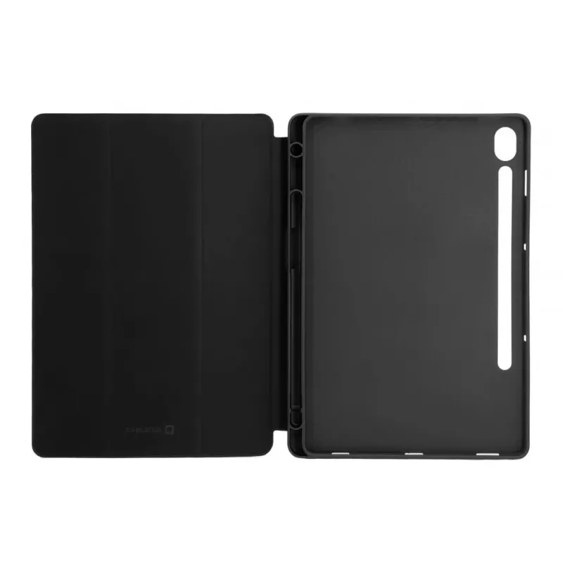 Evelatus Galaxy Tab S9 Funda para tablet con interior de imitación de microfibra negra