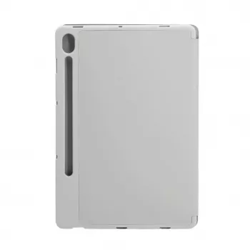 Evelatus Galaxy Tab S9 Funda para tablet con interior de imitación de microfibra plateada