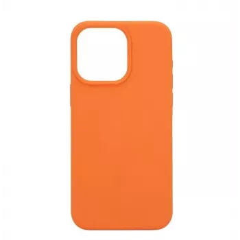 Connect Apple iPhone 15 Pro Max Funda de Silicona Soft Touch MagSafe Premium New Function Naranja