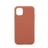 Connect Apple iPhone 11 Funda de Silicona Soft Touch MagSafe Premium New Function Saddle Brown