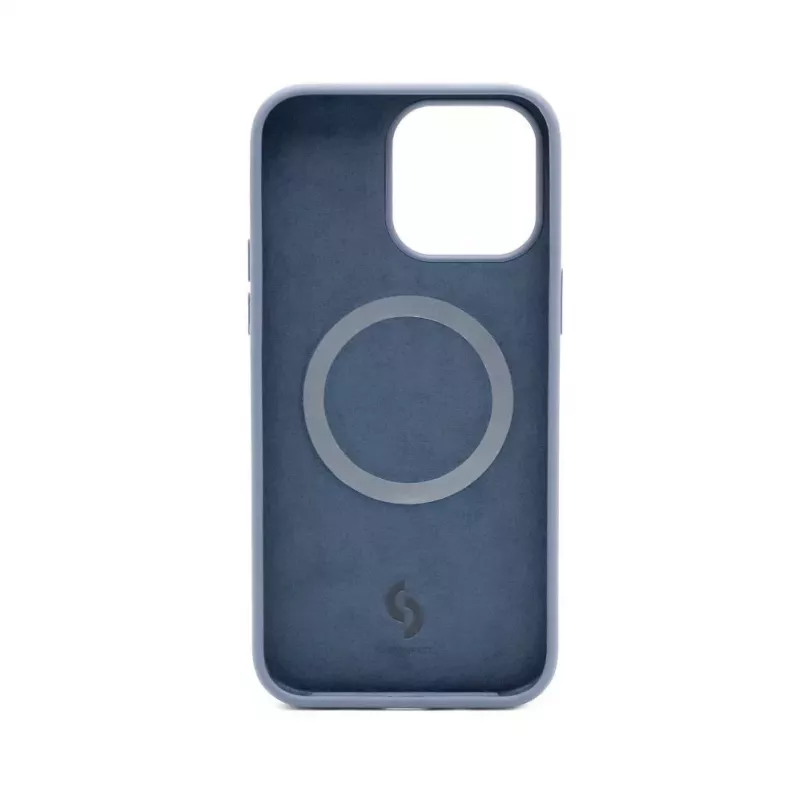 Connect Apple iPhone 14 Pro Funda de Silicona Soft Touch MagSafe Premium New Function Midnight Blue