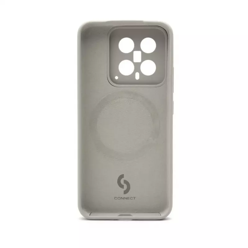 Connect Xiaomi 14 Funda de Silicona Soft Touch Magnética de Calidad Premium Gris