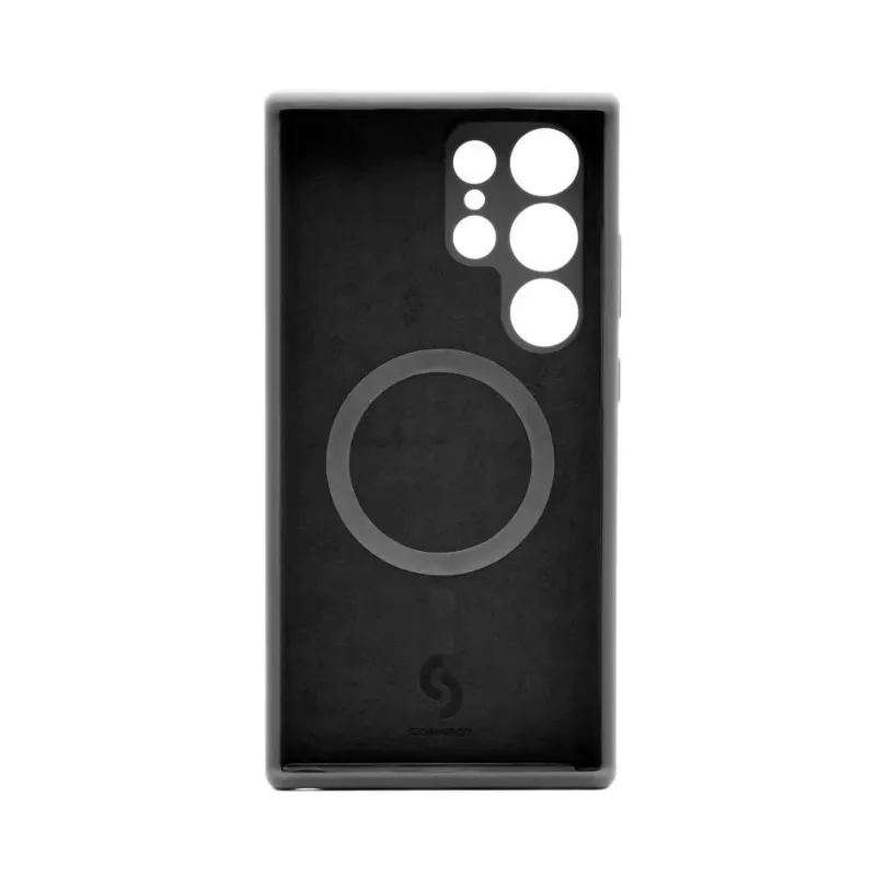 Connect Samsung Galaxy S24 Ultra Funda de silicona Soft Touch magnética de calidad premium negra