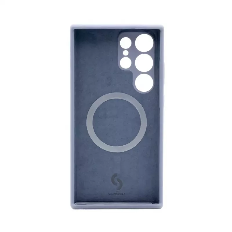 Connect Samsung Galaxy S24 Ultra Funda de silicona Soft Touch magnética de calidad premium azul medianoche
