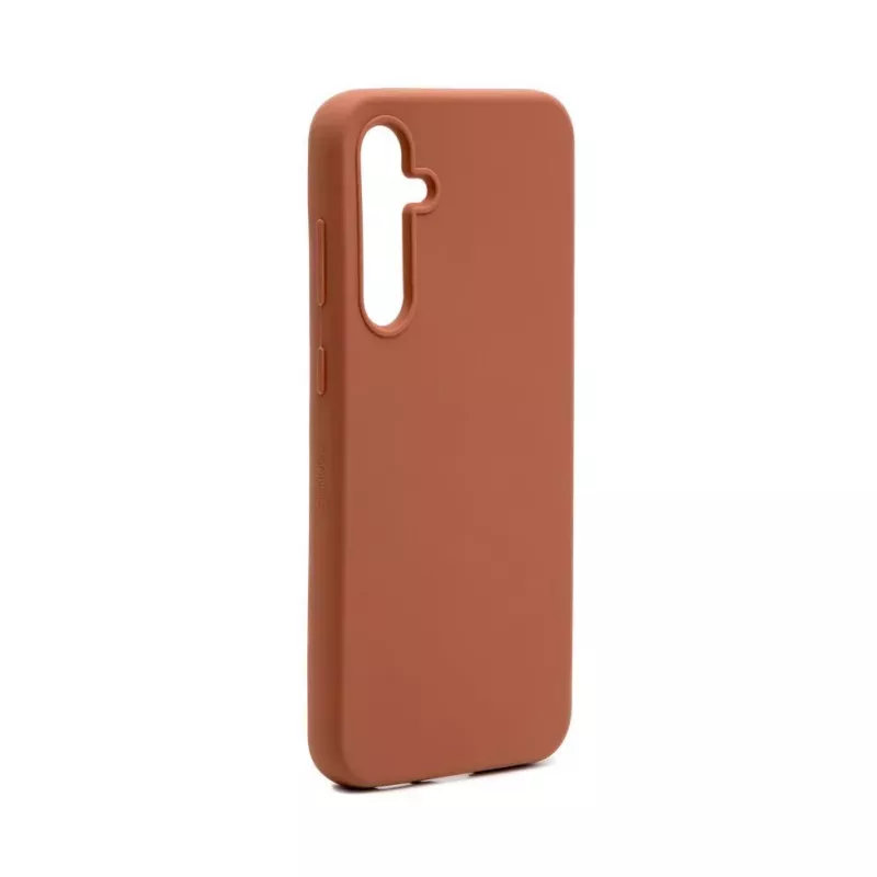Connect Samsung Galaxy S23 FE Funda de silicona Soft Touch magnética de calidad premium marrón saddle
