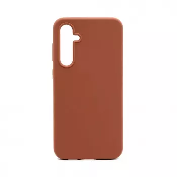 Connect Samsung Galaxy S23 FE Funda de silicona Soft Touch magnética de calidad premium marrón saddle