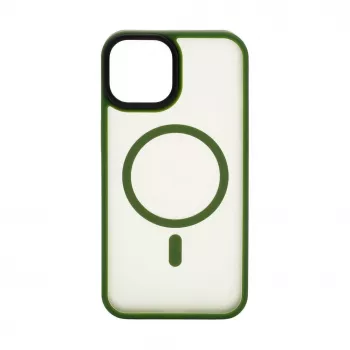 Connect Apple iPhone 13 Pro Max Funda híbrida con imán PC+TPU verde