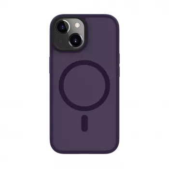 Connect Apple iPhone 14 Funda híbrida con imán PC+TPU morado intenso