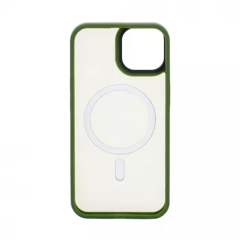 Connect Apple iPhone 15 Funda híbrida con imán PC+TPU verde