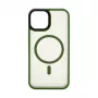 Connect Apple iPhone 15 Funda híbrida con imán PC+TPU verde
