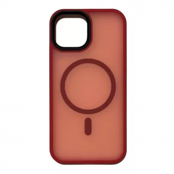 Connect Apple iPhone 15 Funda híbrida con imán PC+TPU rojo