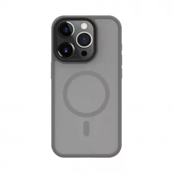 Connect Apple iPhone 15 Pro Max Funda híbrida con imán PC+TPU plata