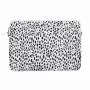 iLike Funda de tela para portátil de 15-16 pulgadas con correa Leopard blanco