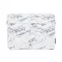 iLike Funda de tela para portátil de 15-16 pulgadas con correa Marble blanco