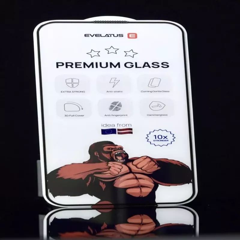 EVELATUS Xiaomi 14 Ultra 2.5D Full Cover Japan Glue Glass Anti-Static negro