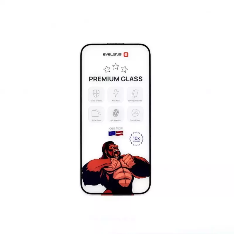 EVELATUS Xiaomi 14 Ultra 2.5D Full Cover Japan Glue Glass Anti-Static negro