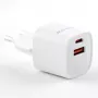 Evelatus Cargador EU de 30W máx. USB-A y USB-C blanco