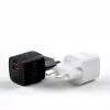 Evelatus Cargador EU de 30W máx. USB-A y USB-C negro