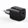 Evelatus Cargador EU de 30W máx. USB-A y USB-C negro