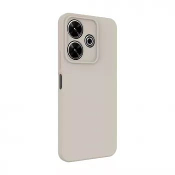 Connect Xiaomi Redmi Note 13 5G Funda de silicona Soft Touch de calidad premium plateada
