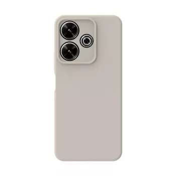 Connect Xiaomi Redmi Note 13 Pro Plus Funda de silicona Soft Touch de calidad premium plateada