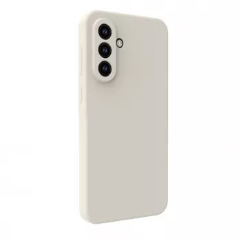 Connect Samsung Galaxy A35 5G Funda de silicona Soft Touch de calidad premium plateada