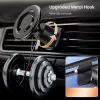 iLike C61 Soporte Magnético Universal con Fijación de Tornillo de Ventilación Automática de Metal Anillo MagSafe Ajustable para Smartphone Negro