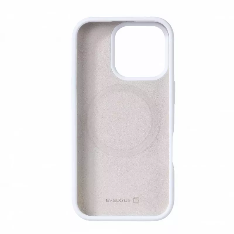 Evelatus Funda de Silicona Soft Touch MagSafe Premium para Apple iPhone 16 Pro Blanca
