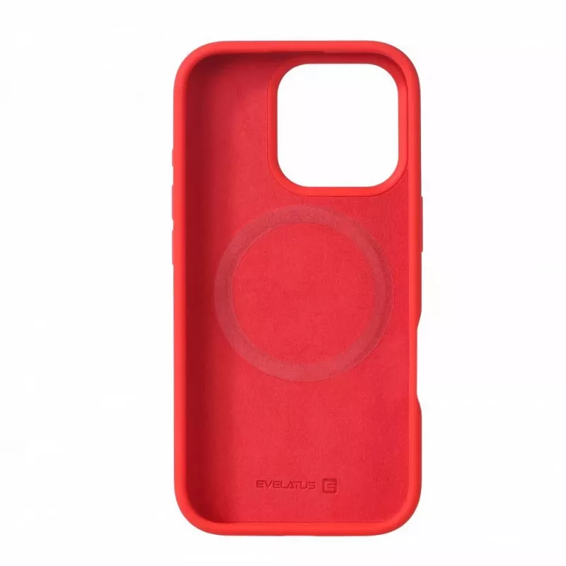 Evelatus Funda de Silicona Soft Touch MagSafe Premium para Apple iPhone 16 Pro Max Roja