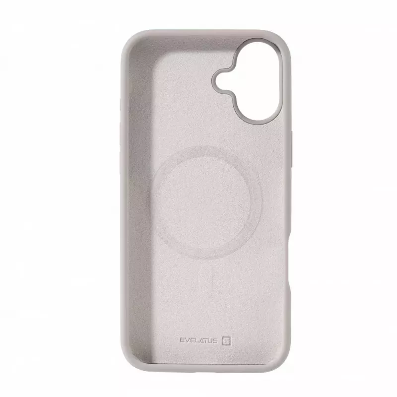 Evelatus Funda de Silicona Soft Touch MagSafe Premium para Apple iPhone 16 Plus Plata