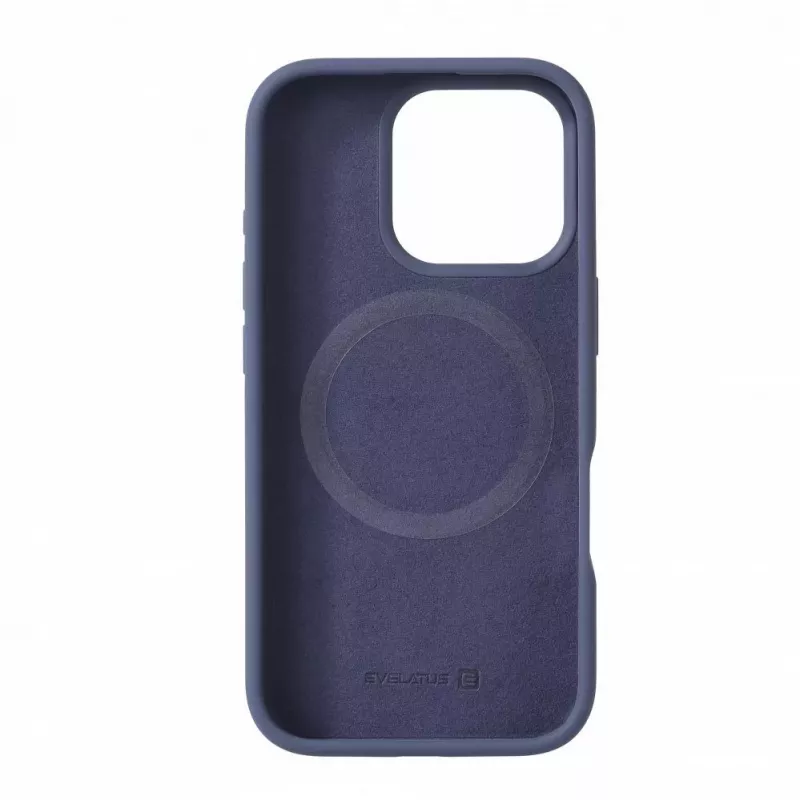 Evelatus Funda de Silicona Soft Touch MagSafe Premium para Apple iPhone 16 Pro Max Azul Medianoche