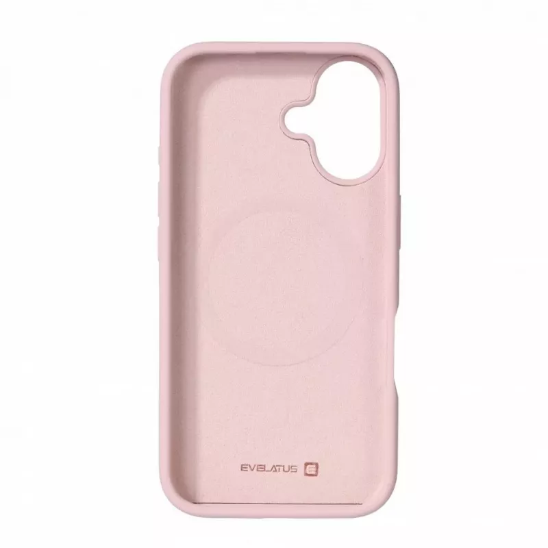 Evelatus Funda de Silicona Soft Touch MagSafe Premium para Apple iPhone 16 Rosa Arena