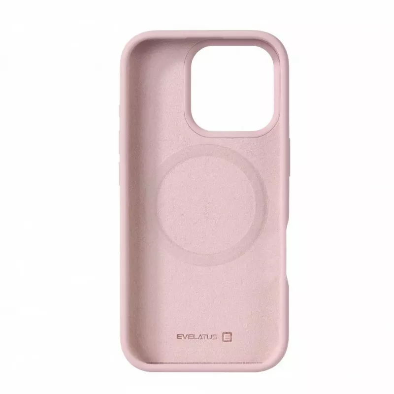 Evelatus Funda de Silicona Soft Touch MagSafe Premium para Apple iPhone 16 Pro Max Rosa Arena