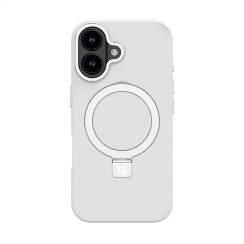 Evelatus Funda Shield con MagSafe y Soporte para Apple iPhone 16 Plata Mate