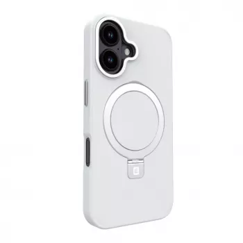 Evelatus Funda Shield con MagSafe y Soporte para Apple iPhone 16 Plata Mate
