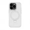 Evelatus Funda Shield con MagSafe y Soporte para Apple iPhone 16 Pro Plata Mate