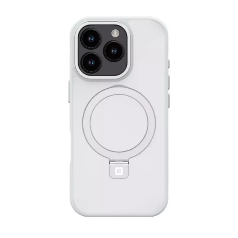 Evelatus Funda Shield con MagSafe y Soporte para Apple iPhone 16 Pro Max Plata Mate