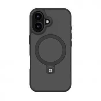 Evelatus Funda Shield con MagSafe y Soporte para Apple iPhone 16 Negro Mate