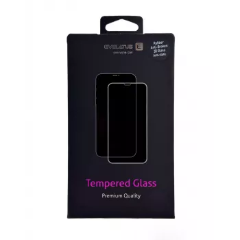 Evelatus Samsung Galaxy S22 Rubber Anti-Broken 3D Glass Full Cover Japan Glue Anti-Static Negro