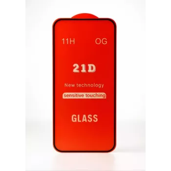 iLike Apple iPhone 16 Plus Full Glue 21D Protector de pantalla de cristal templado (pack de 2) Negro