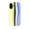 Evelatus Apple iPhone 16 Funda de silicona multicolor con MagSafe Crimson White