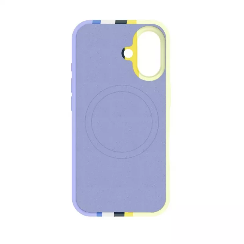 Evelatus Apple iPhone 16 Funda de silicona multicolor con MagSafe Crimson White