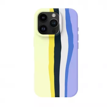 Evelatus Apple iPhone 16 Pro Max Funda de silicona multicolor con MagSafe Ceramic White